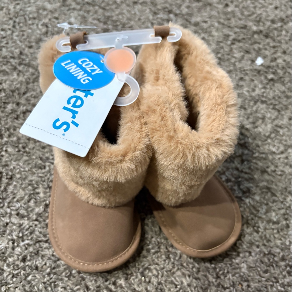 Carter's Cozy Tan Kids Boots